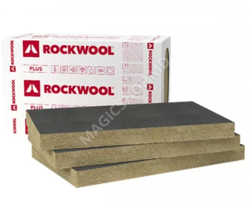 Минеральная вата ROCKWOOL VENTIROCK F PLUS 90 kg/m3 1000x600x100 mm